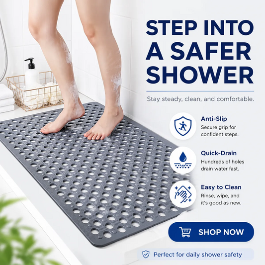 Save 50% This Summer 💧 SafeStep Bathroom Safety Mat - Make Every Shower Feel Safer