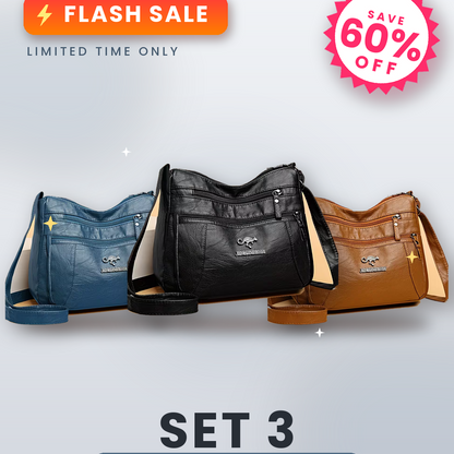 🔥 FLASH SALE: 50% OFF! ✨Women's Leather Crossbody Bag – Versatile Multi-Function Purse for Everyday Use