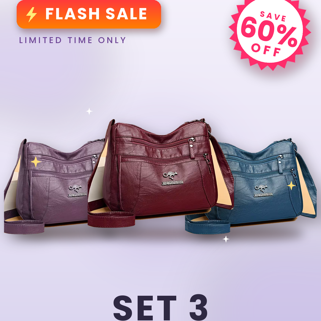 🔥 FLASH SALE: 50% OFF! ✨Women's Leather Crossbody Bag – Versatile Multi-Function Purse for Everyday Use