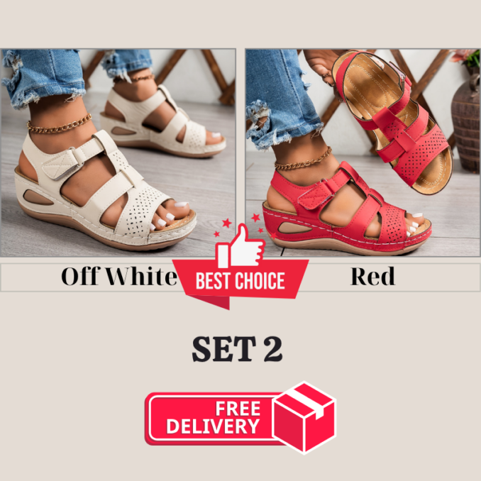 🔥Best Seller-Last Day Sale 60% OFF🔥Trendy Wedge-Heeled Sandals with a Thick Sole