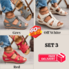Set 3 (Grey+Off White+Red) 60% OFF