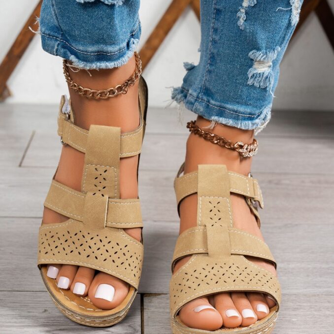 🔥Best Seller-Last Day Sale 60% OFF🔥Trendy Wedge-Heeled Sandals with a Thick Sole